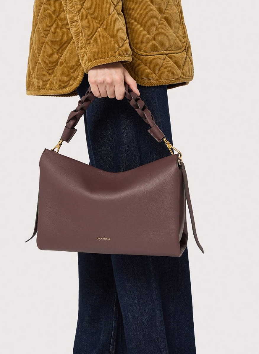 Кожена чанта Coccinelle Boheme Medium