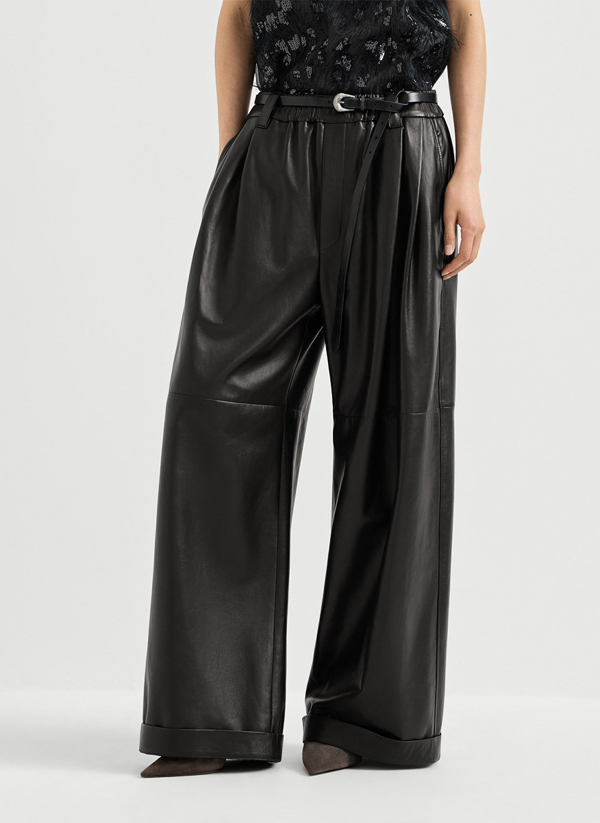 Brunello Cucinelli Nappa leather trousers
