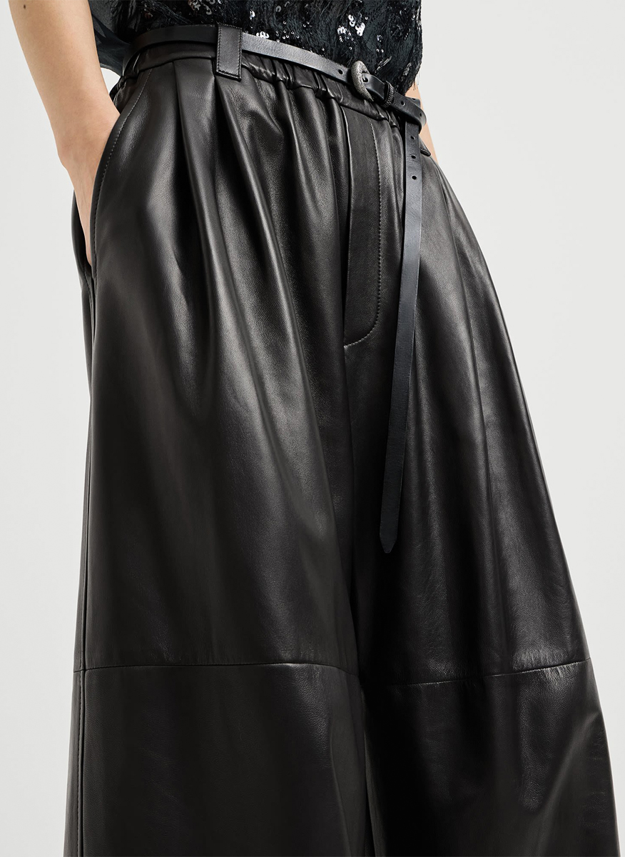 Brunello Cucinelli Nappa leather trousers