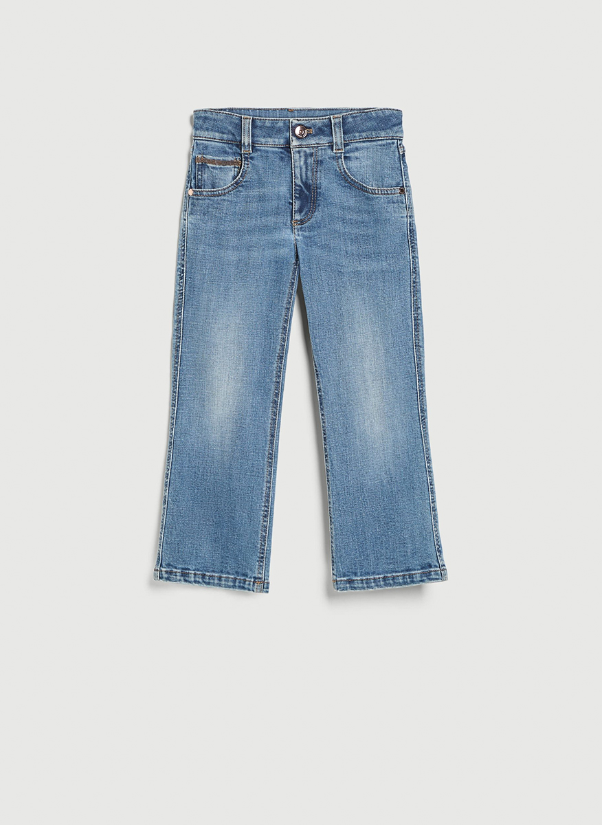 Brunello Cucinelli Kids 4-6 denim trousers with monili