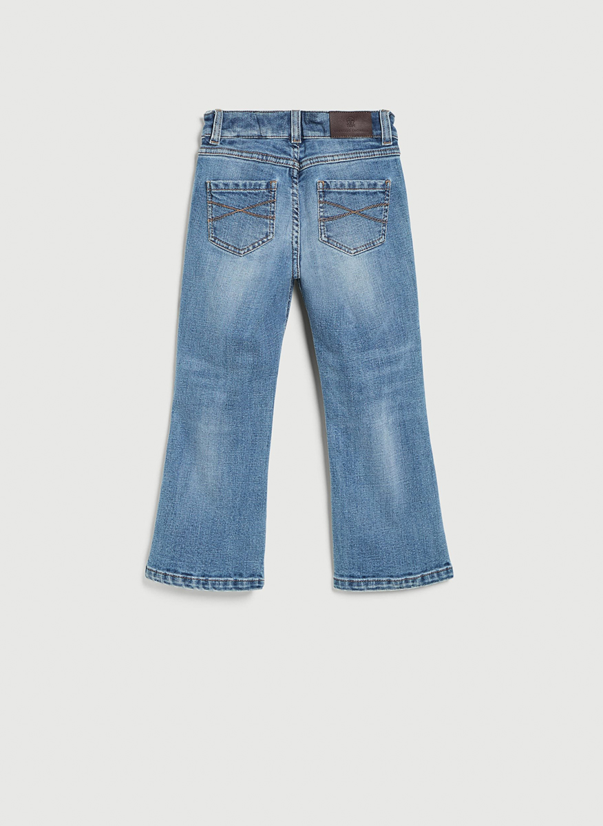 Brunello Cucinelli Kids 12 denim trousers with monili