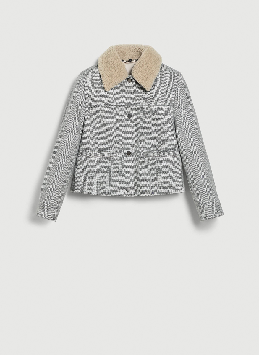 Brunello Cucinelli Kids 8-10 jacket with shearling collar