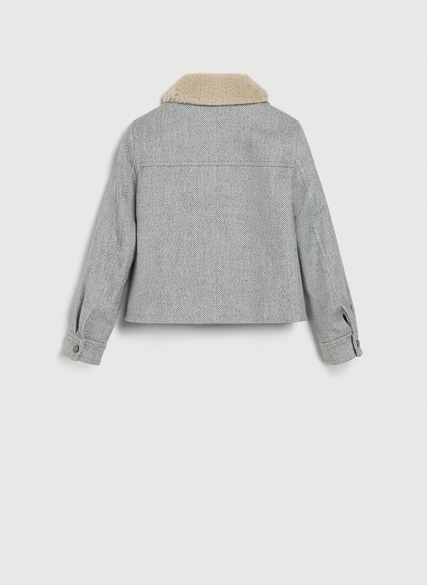 Brunello Cucinelli Kids 12 jacket with shearling collar