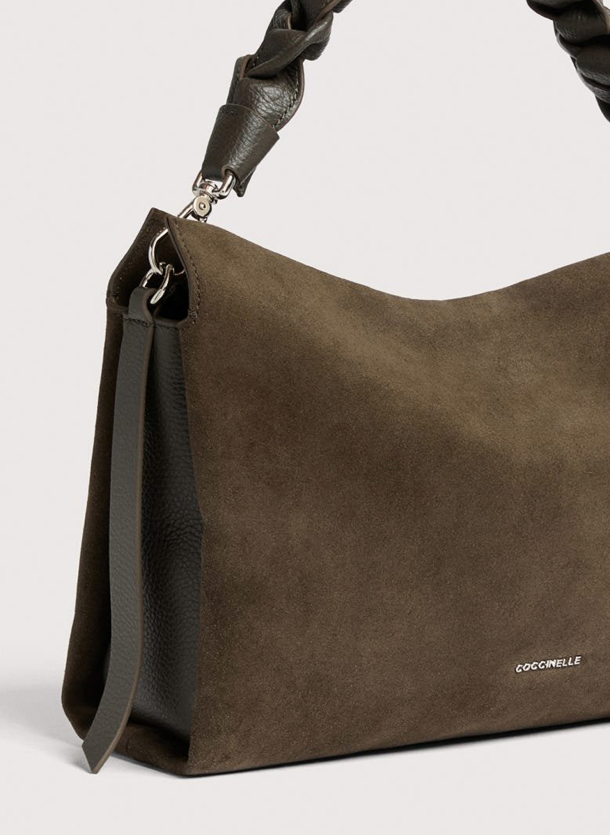 Велурена чанта Coccinelle Boheme Medium