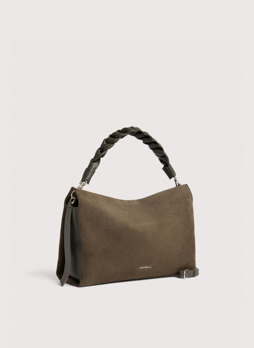 Велурена чанта Coccinelle Boheme Medium