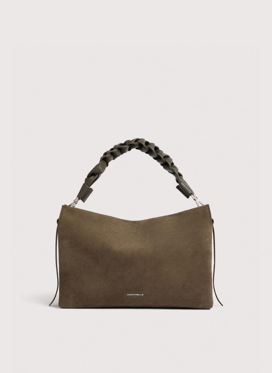Велурена чанта Coccinelle Boheme Medium