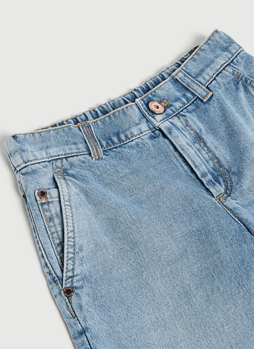 Brunello Cucinelli Kids 10 denim trousers with monili