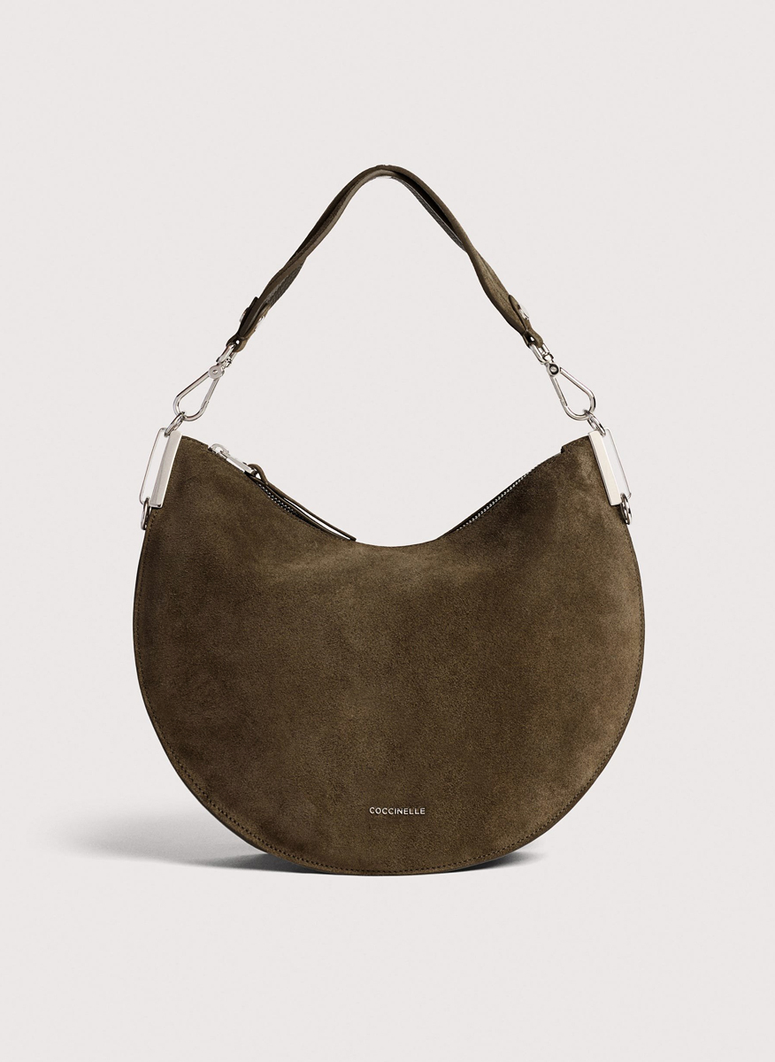 Велурена чанта Coccinelle Sunup Medium