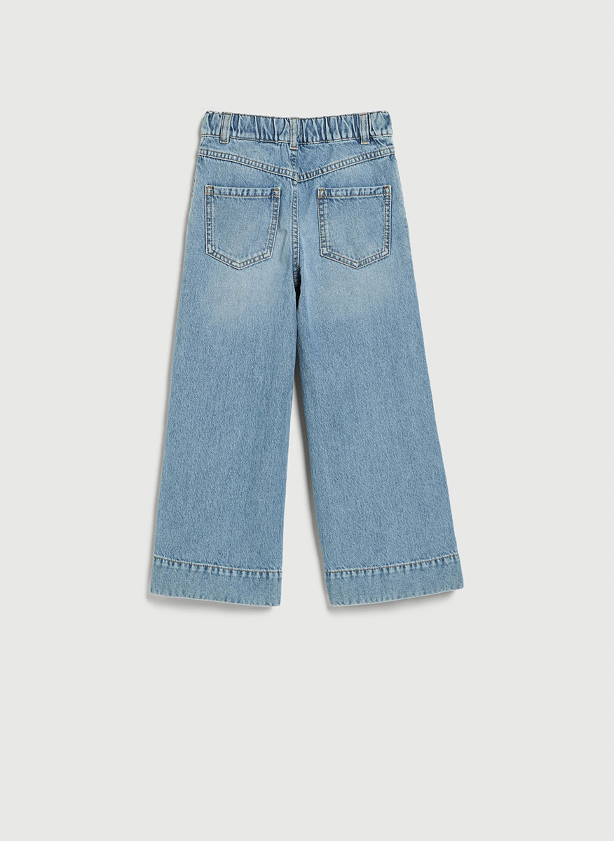 Brunello Cucinelli Kids 12 denim trousers with monili
