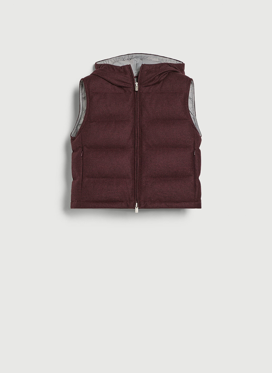Елек с кашмир 'Houndstooth' Brunello Cucinelli Kids 4-6