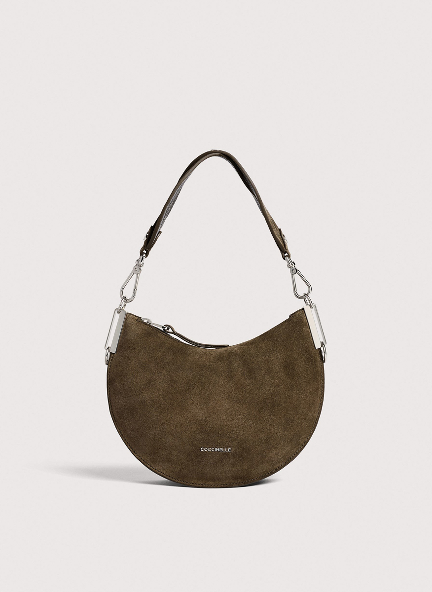 Велурена чанта Coccinelle Sunup Small