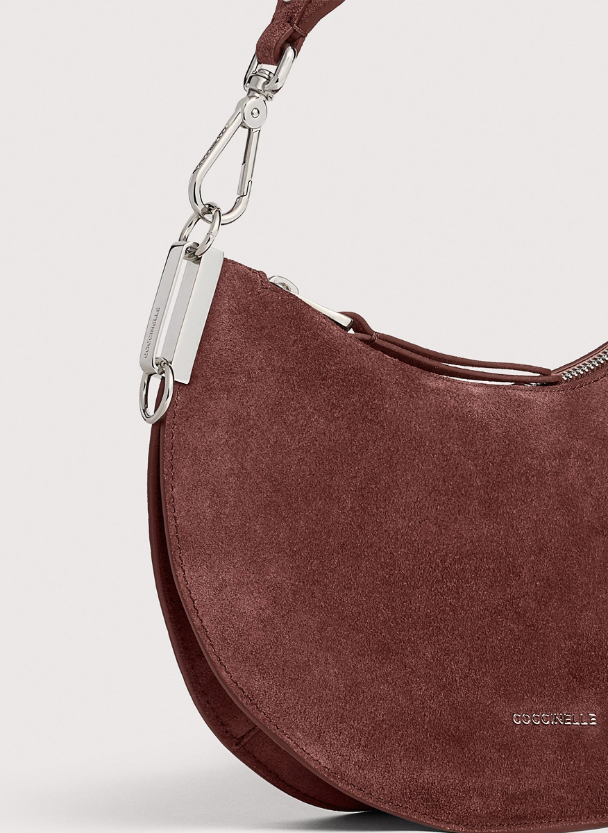 Велурена чанта Coccinelle Sunup Small
