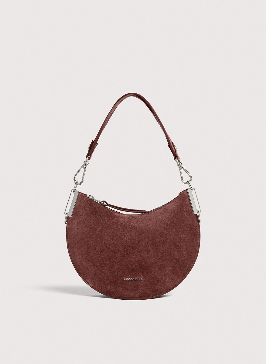 Велурена чанта Coccinelle Sunup Small