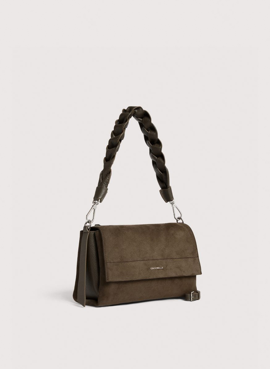 Велурена чанта Coccinelle Boheme Small
