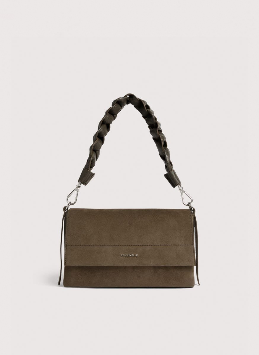 Велурена чанта Coccinelle Boheme Small