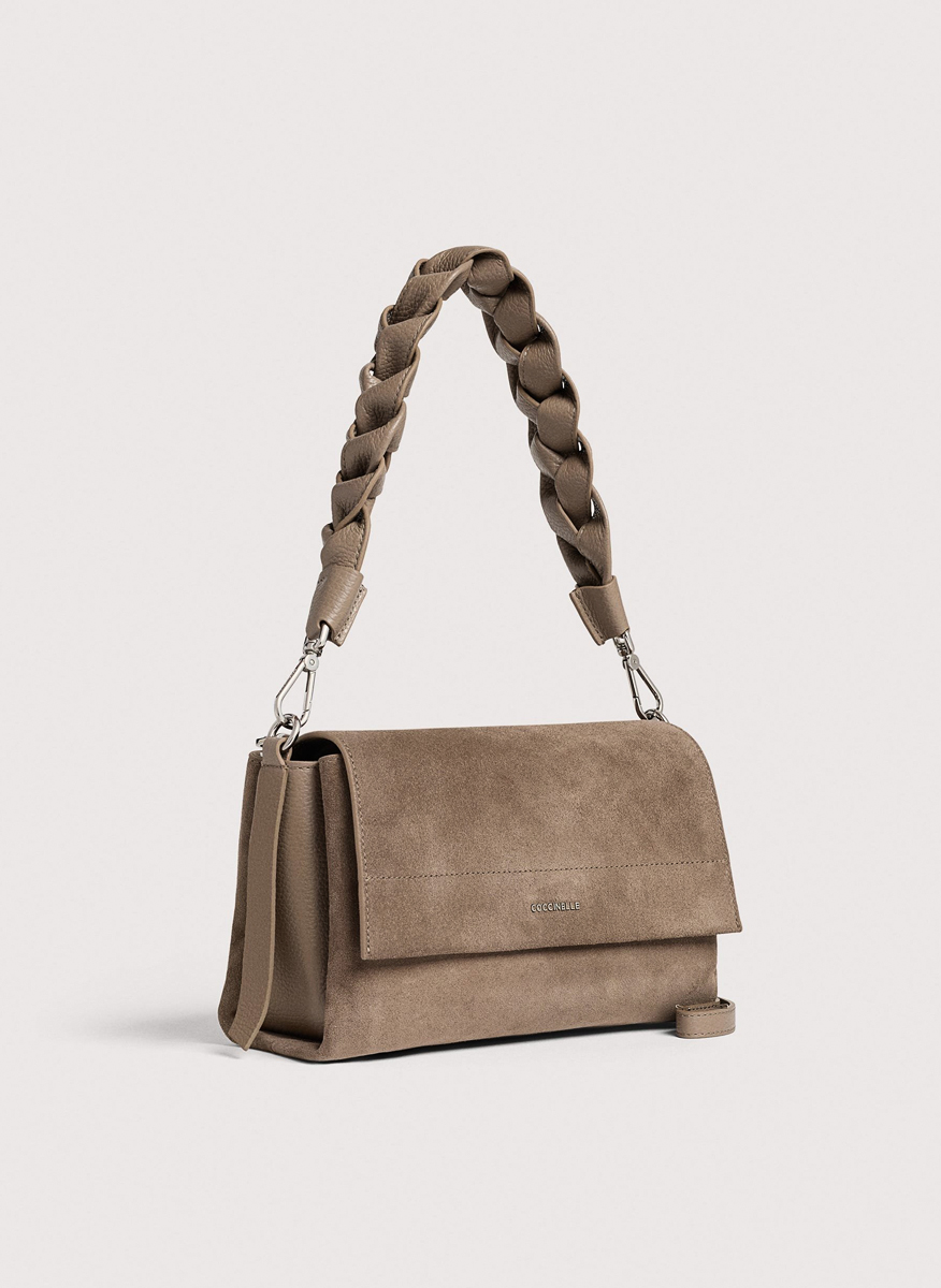 Велурена чанта Coccinelle Boheme Small
