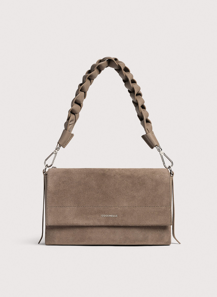 Велурена чанта Coccinelle Boheme Small