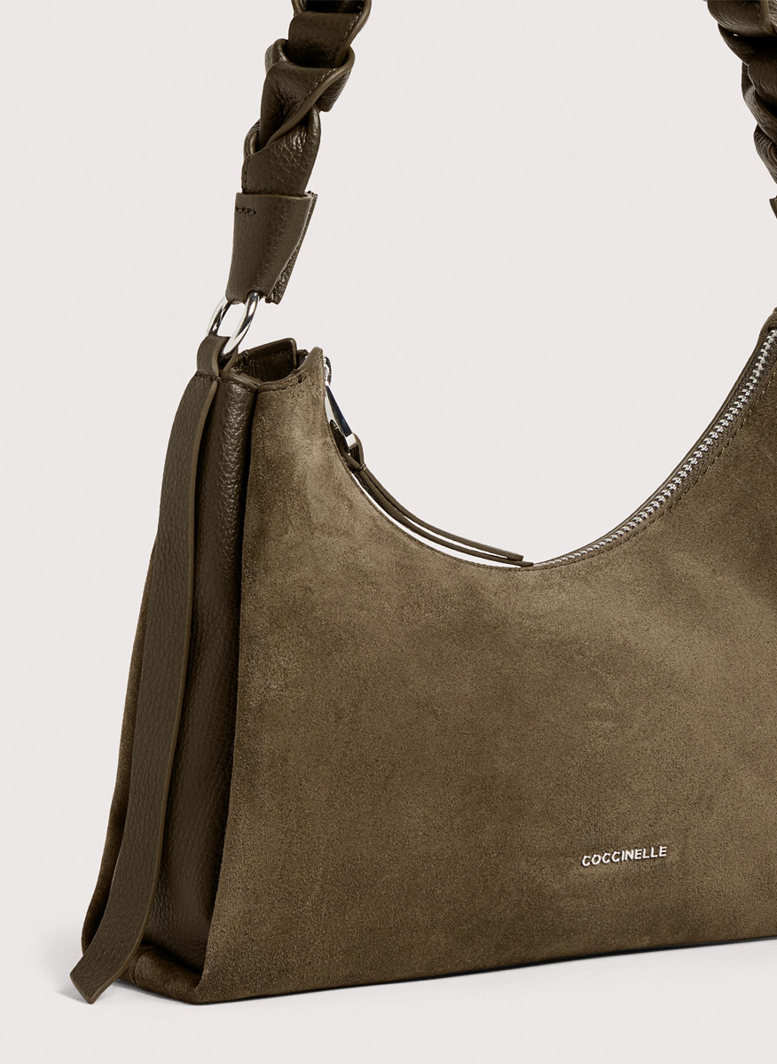 Велурена чанта Coccinelle Boheme Small