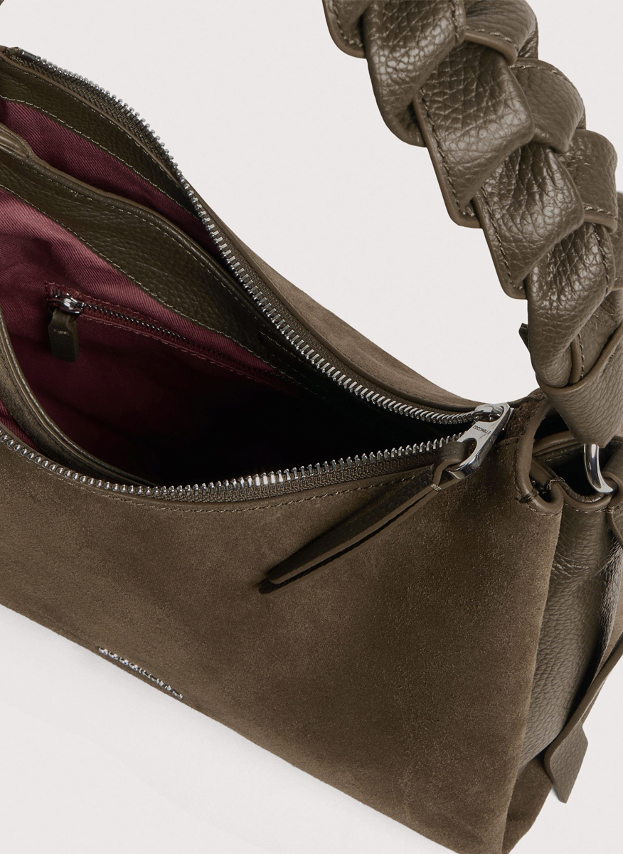 Велурена чанта Coccinelle Boheme Small