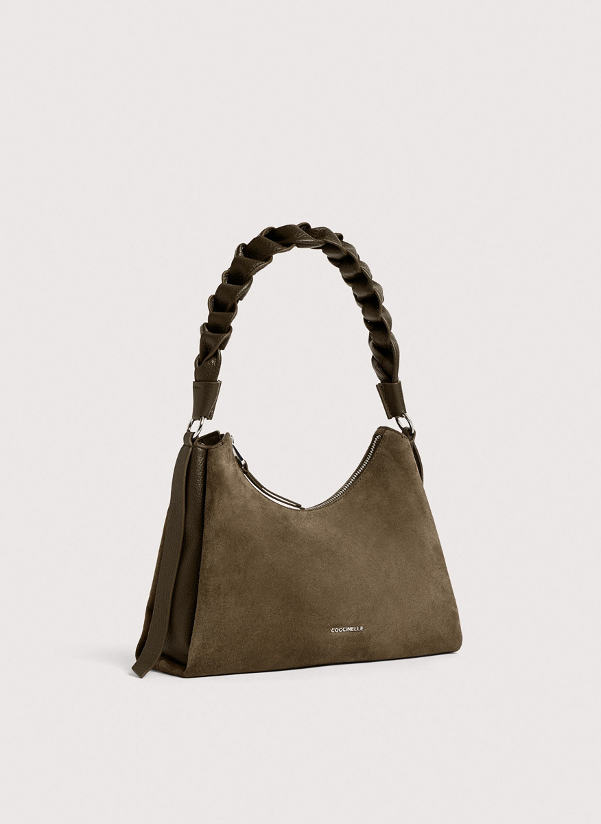 Велурена чанта Coccinelle Boheme Small
