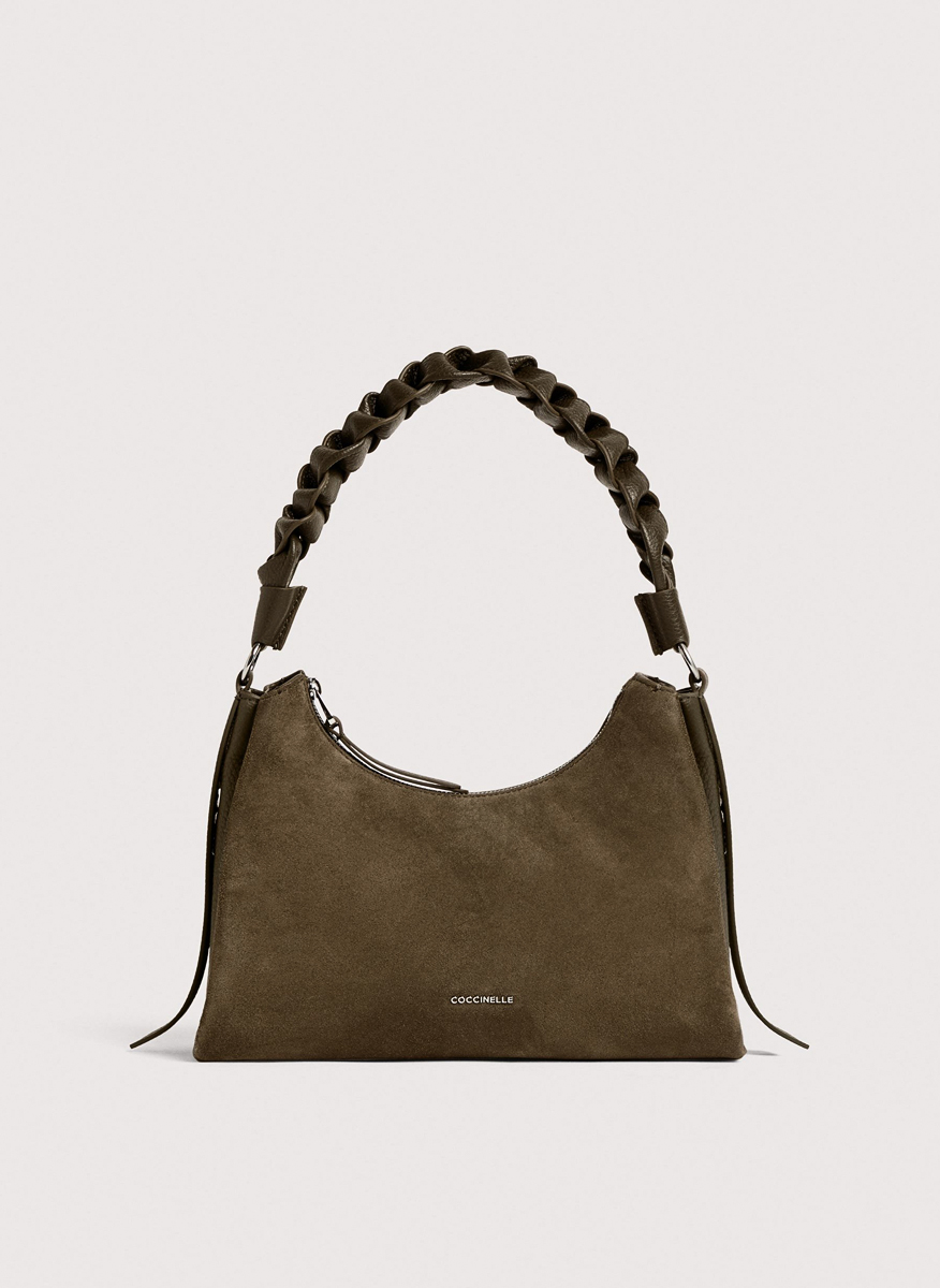 Велурена чанта Coccinelle Boheme Small