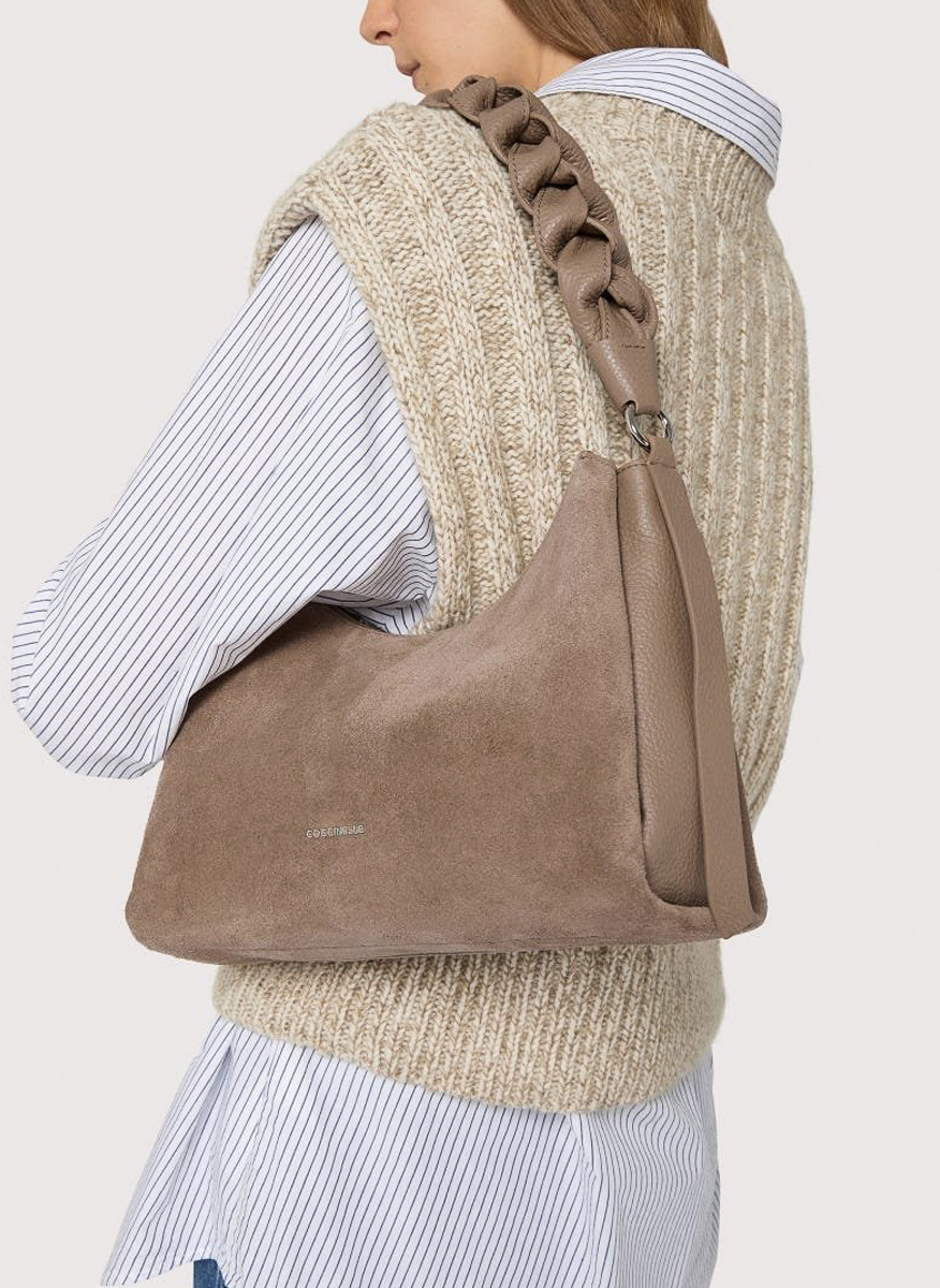 Велурена чанта Coccinelle Boheme Small