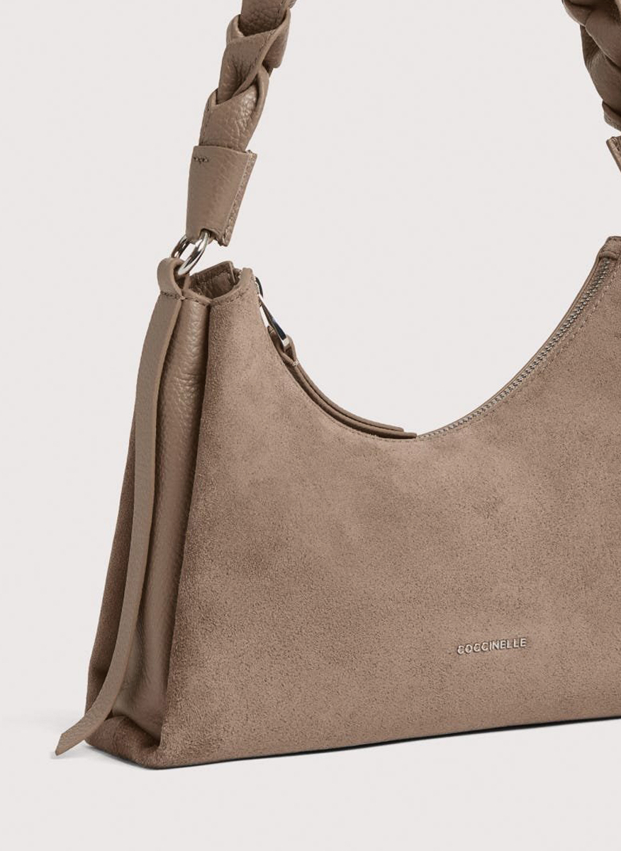 Велурена чанта Coccinelle Boheme Small