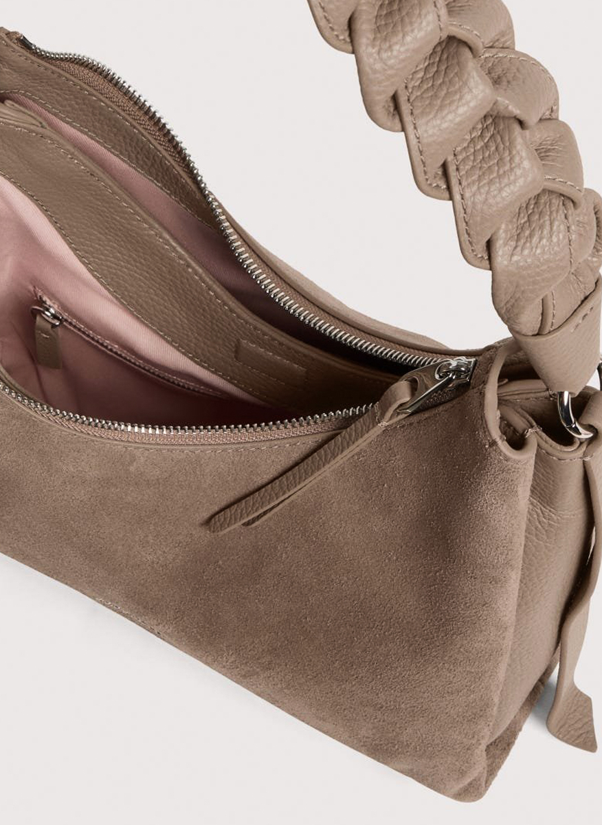 Велурена чанта Coccinelle Boheme Small
