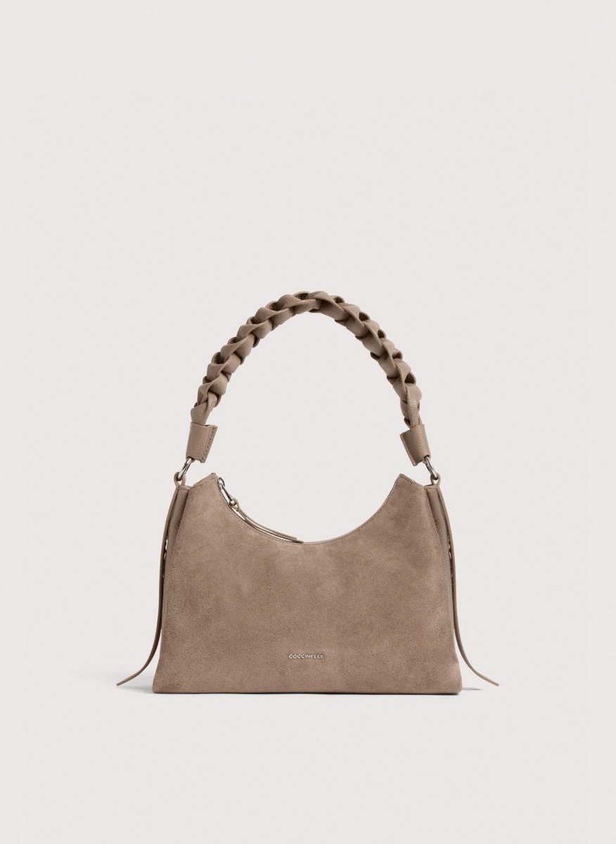 Велурена чанта Coccinelle Boheme Small