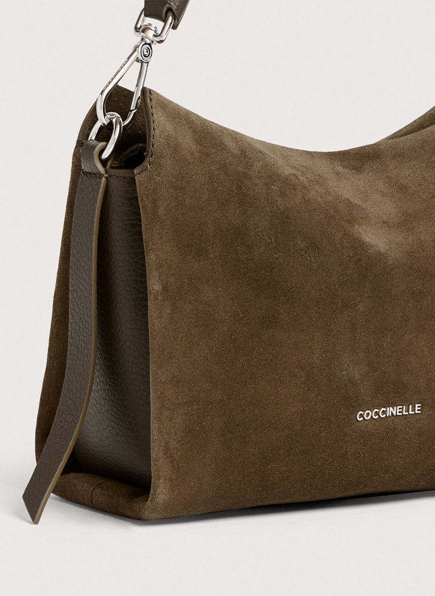Велурена чанта Coccinelle Boheme Small