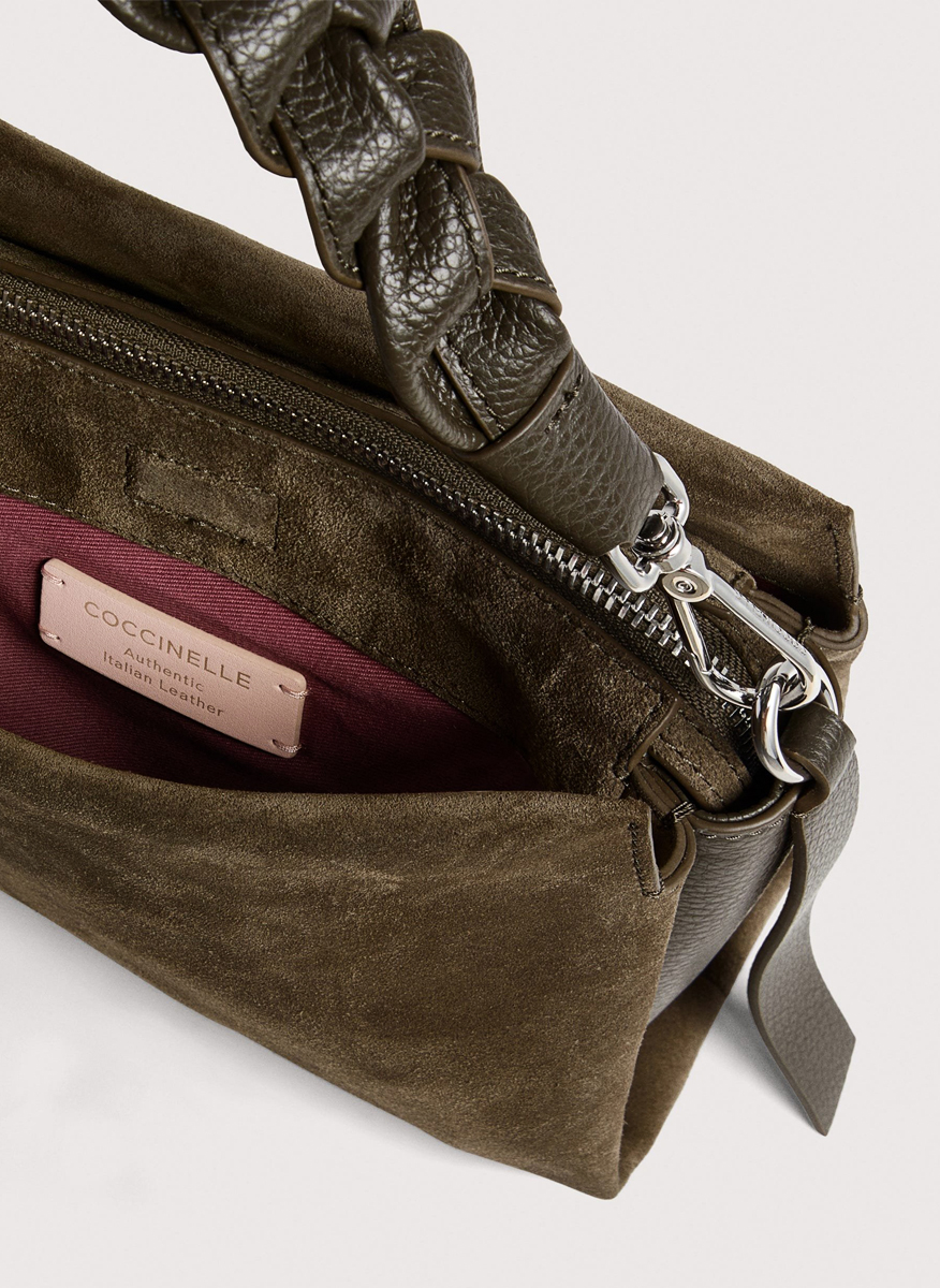 Велурена чанта Coccinelle Boheme Small