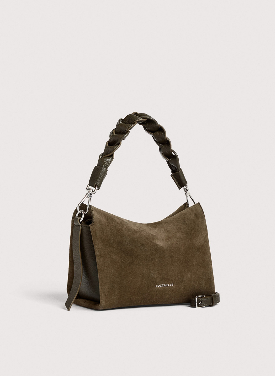 Велурена чанта Coccinelle Boheme Small