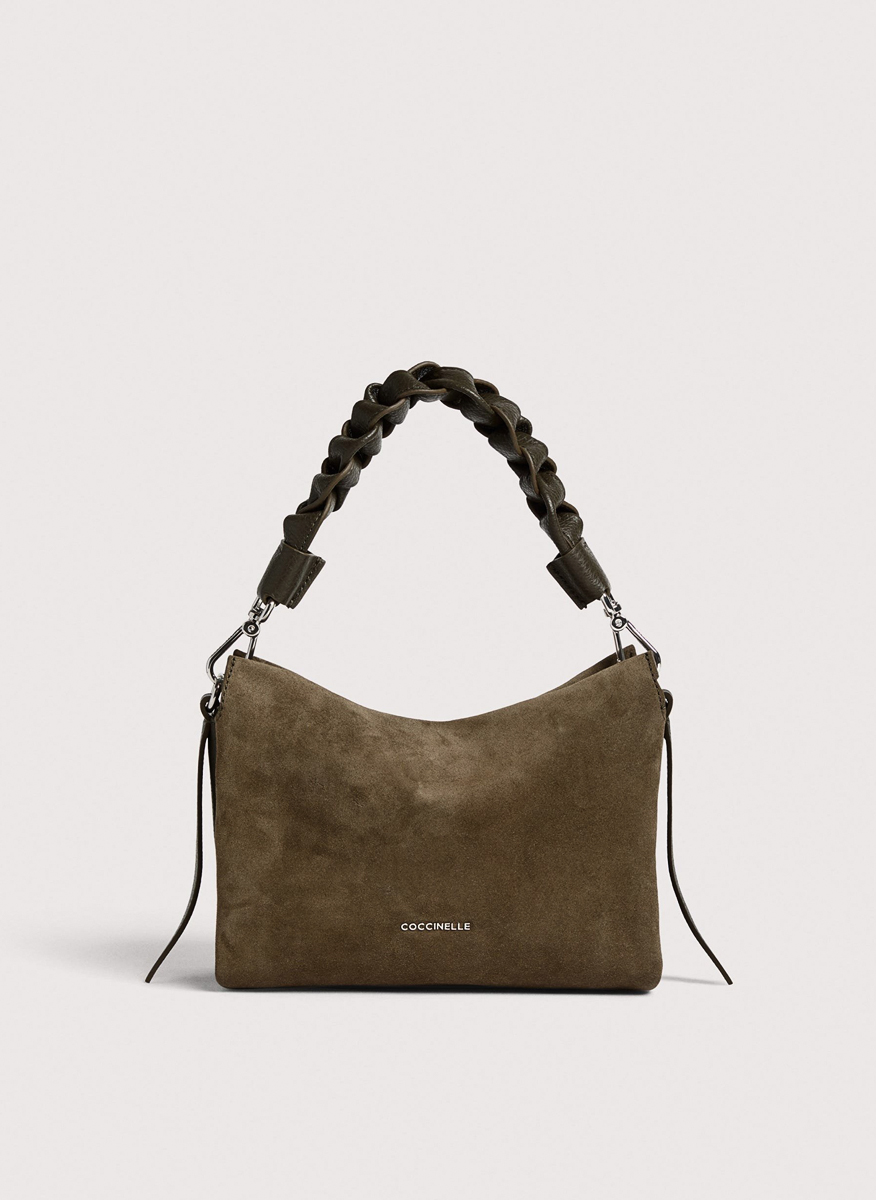 Велурена чанта Coccinelle Boheme Small