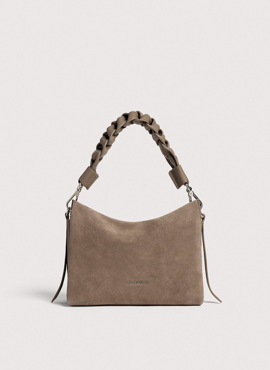 Велурена чанта Coccinelle Boheme Small