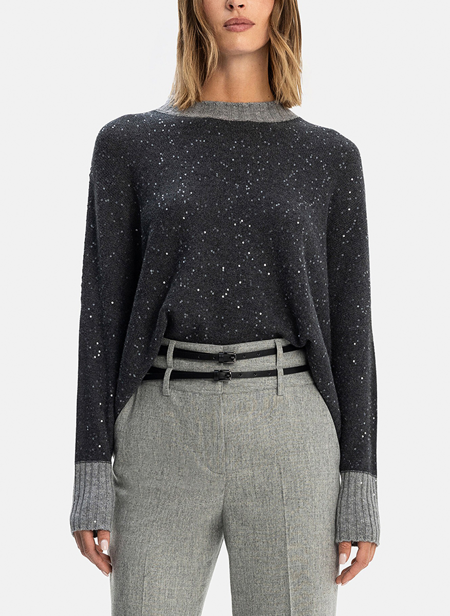 Lorena Antoniazzi sequin appliqué sweater