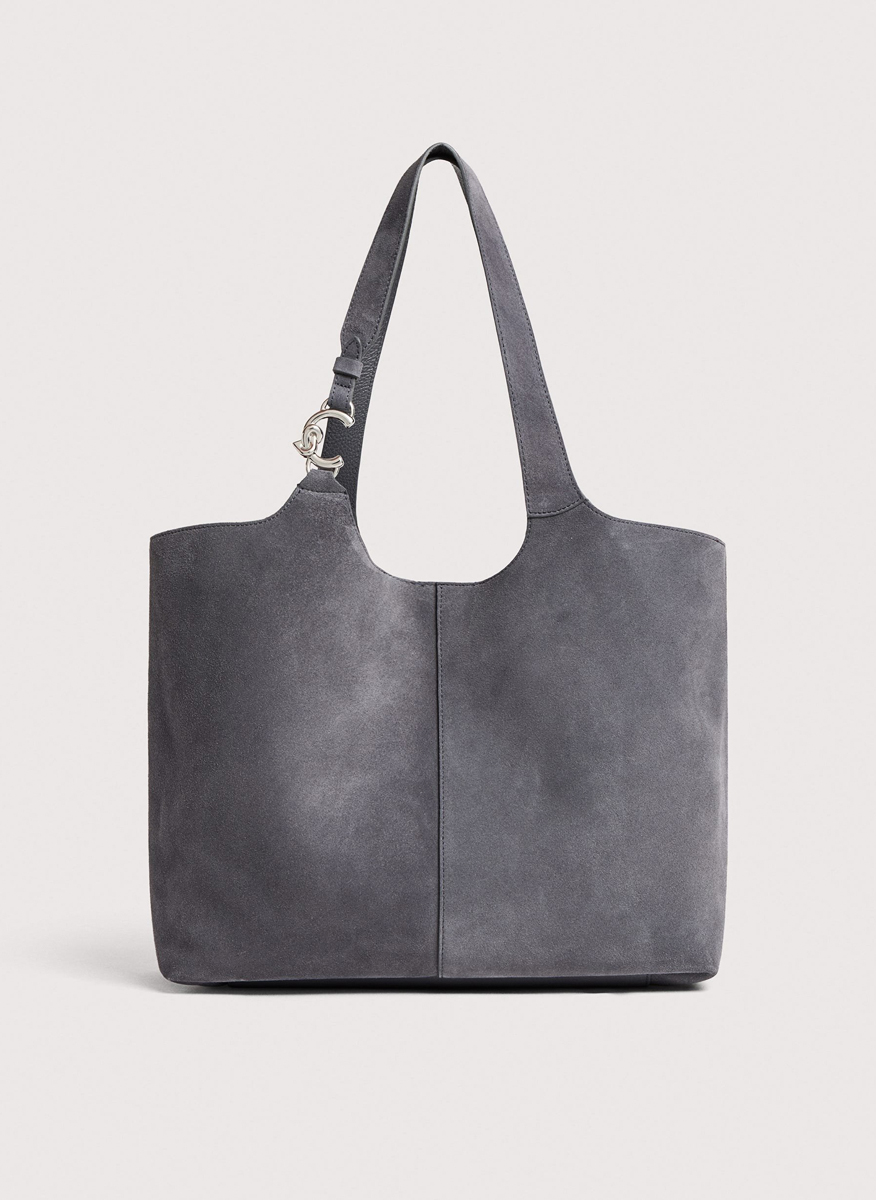 Велурена чанта Coccinelle C-Easy Large