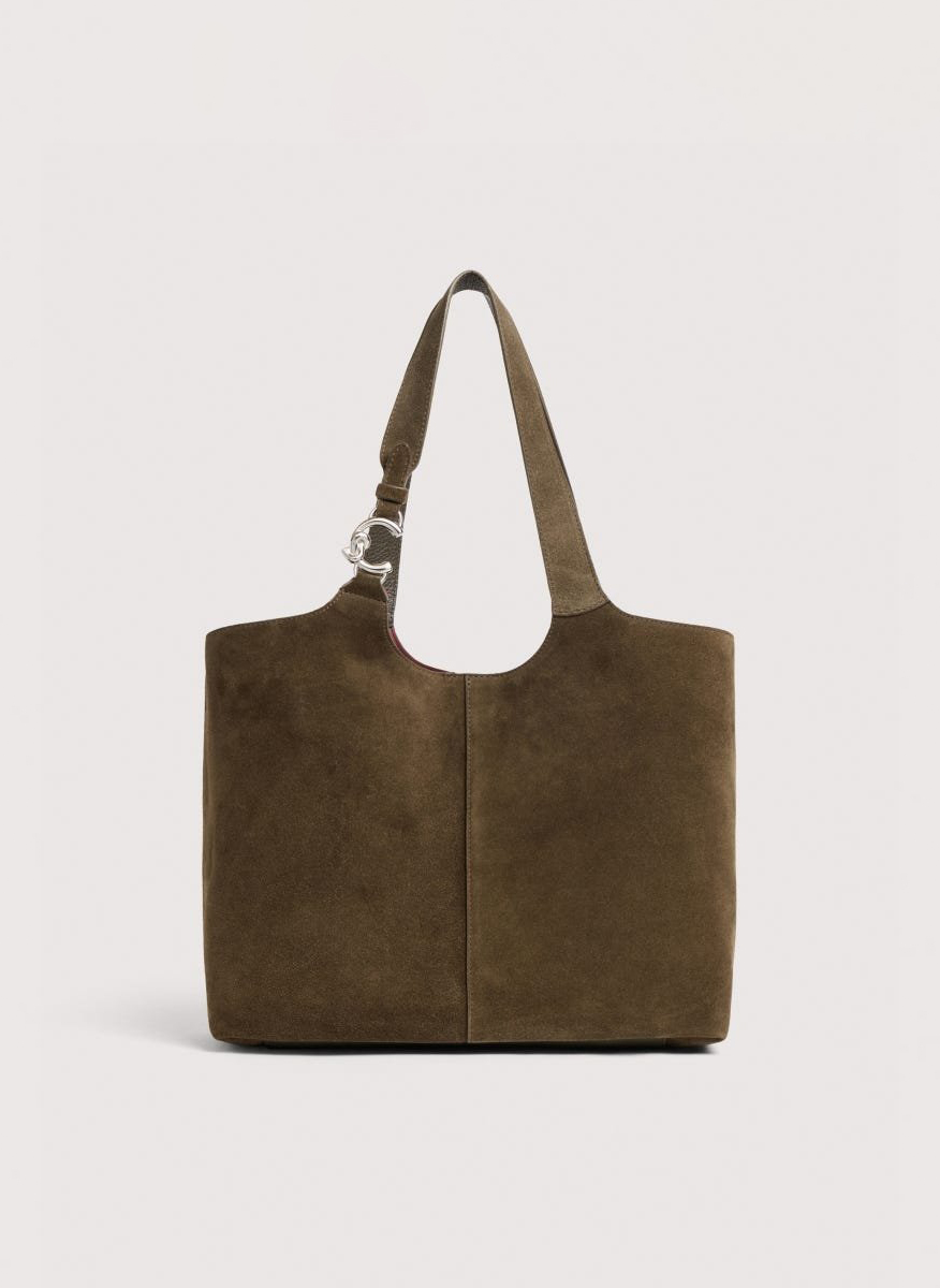 Велурена чанта Coccinelle C-Easy Large