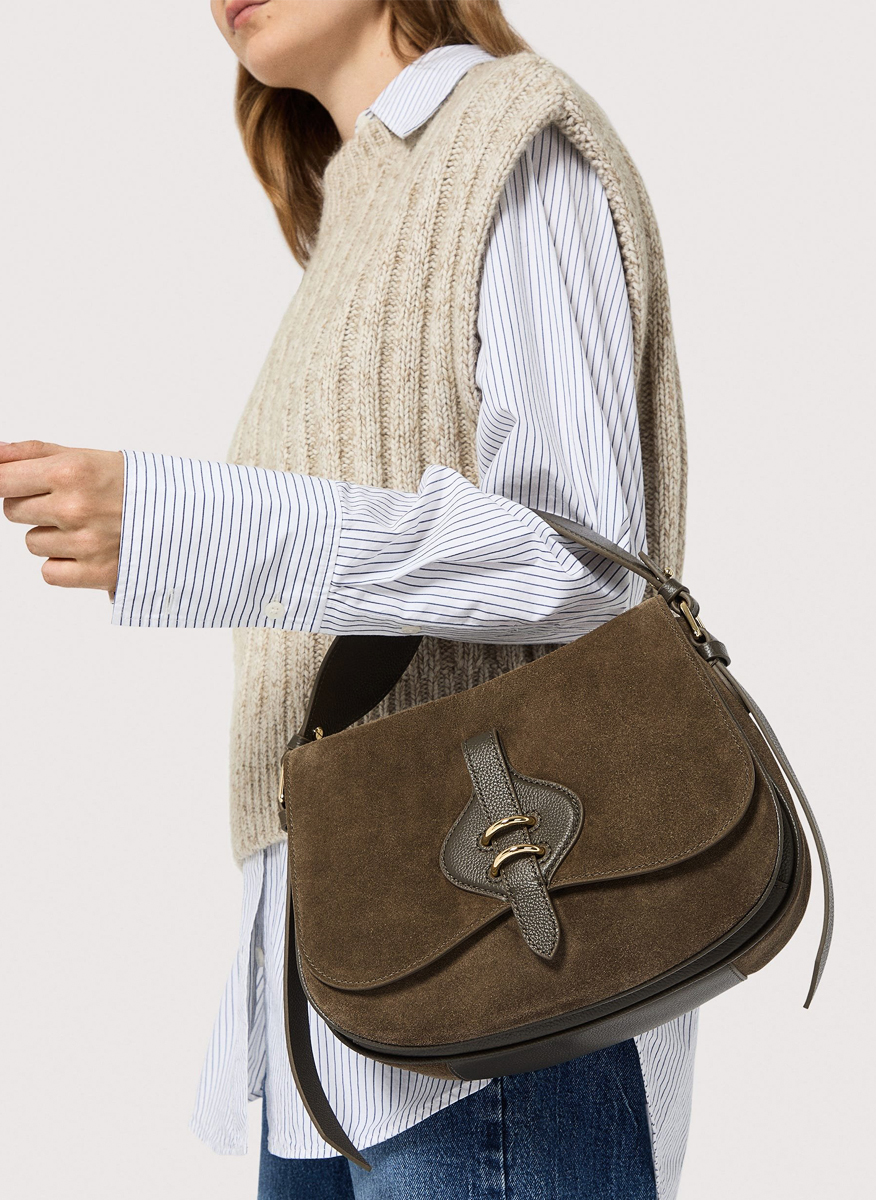 Coccinelle Mavery Medium suede bag