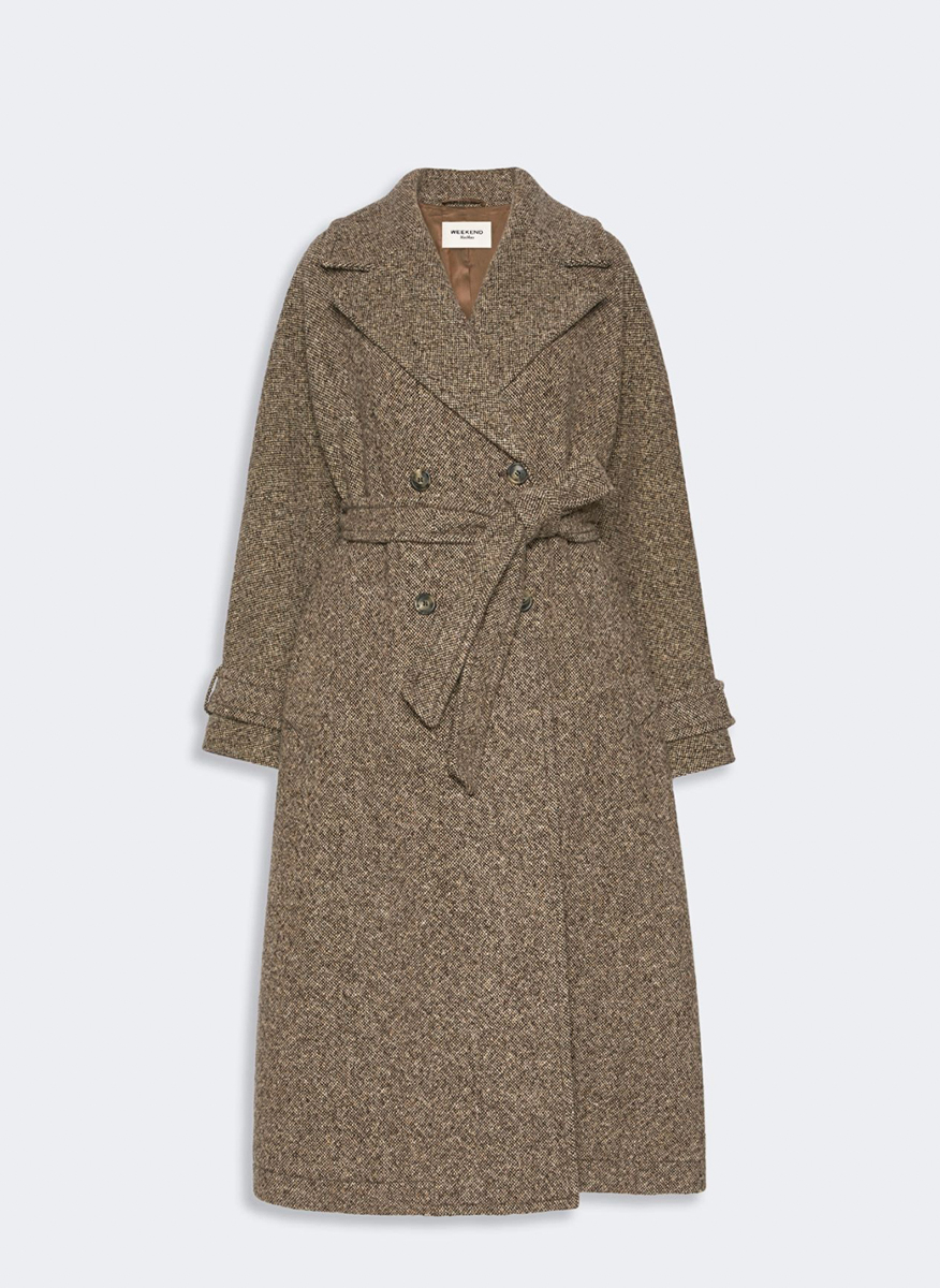 Дълго палто от 'Tweed' с вълна Weekend Max Mara Wkdtema
