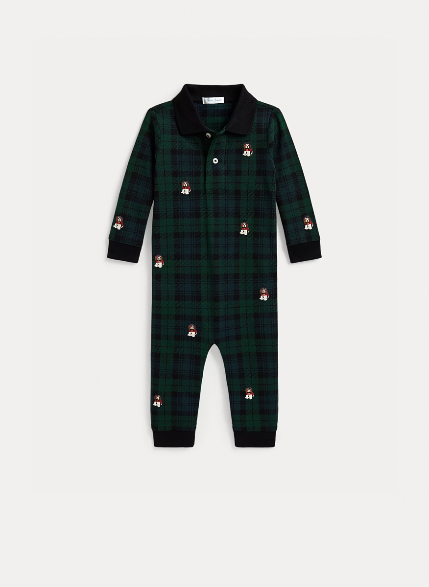 Ralph Lauren Kids romper with embroided details