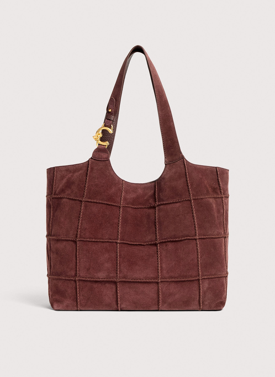 Велурена чанта Coccinelle C-Easy Large