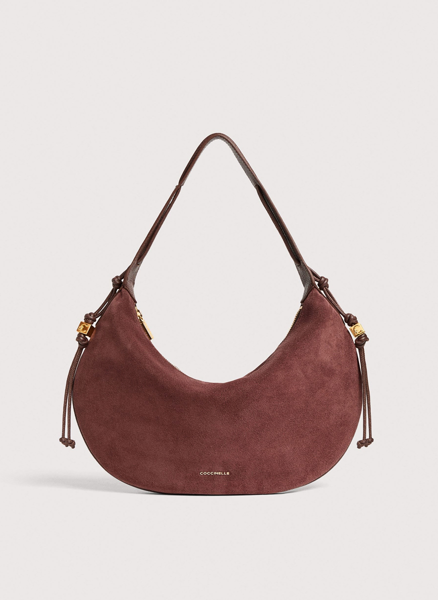 Велурена чанта Coccinelle Thess Medium