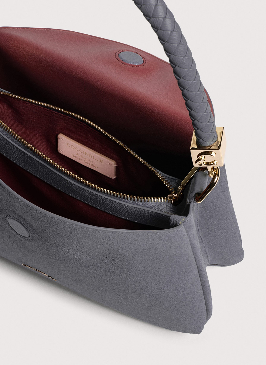 Велурена чанта Coccinelle Tiggy Small