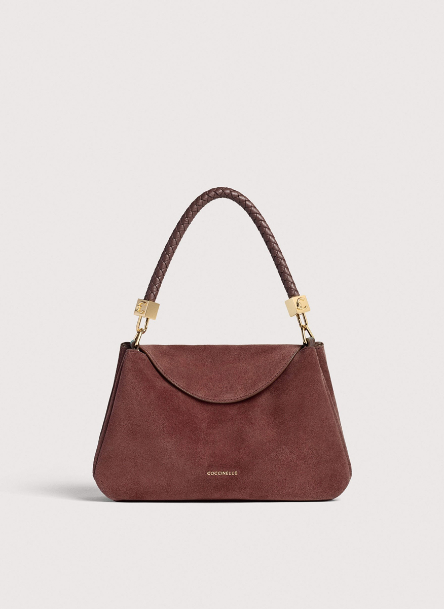 Велурена чанта Coccinelle Tiggy Small