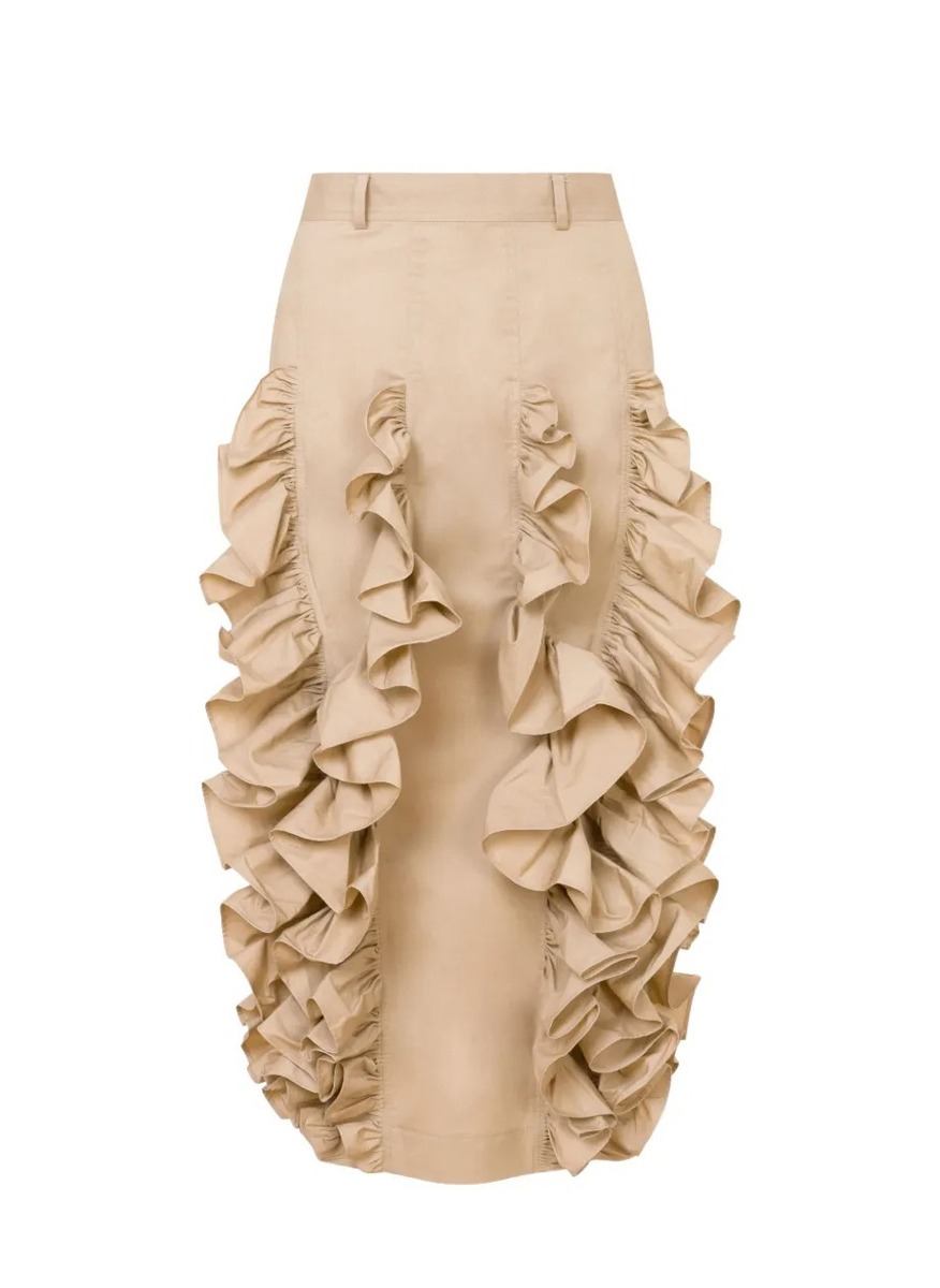  Moschino ruffled midi skirt