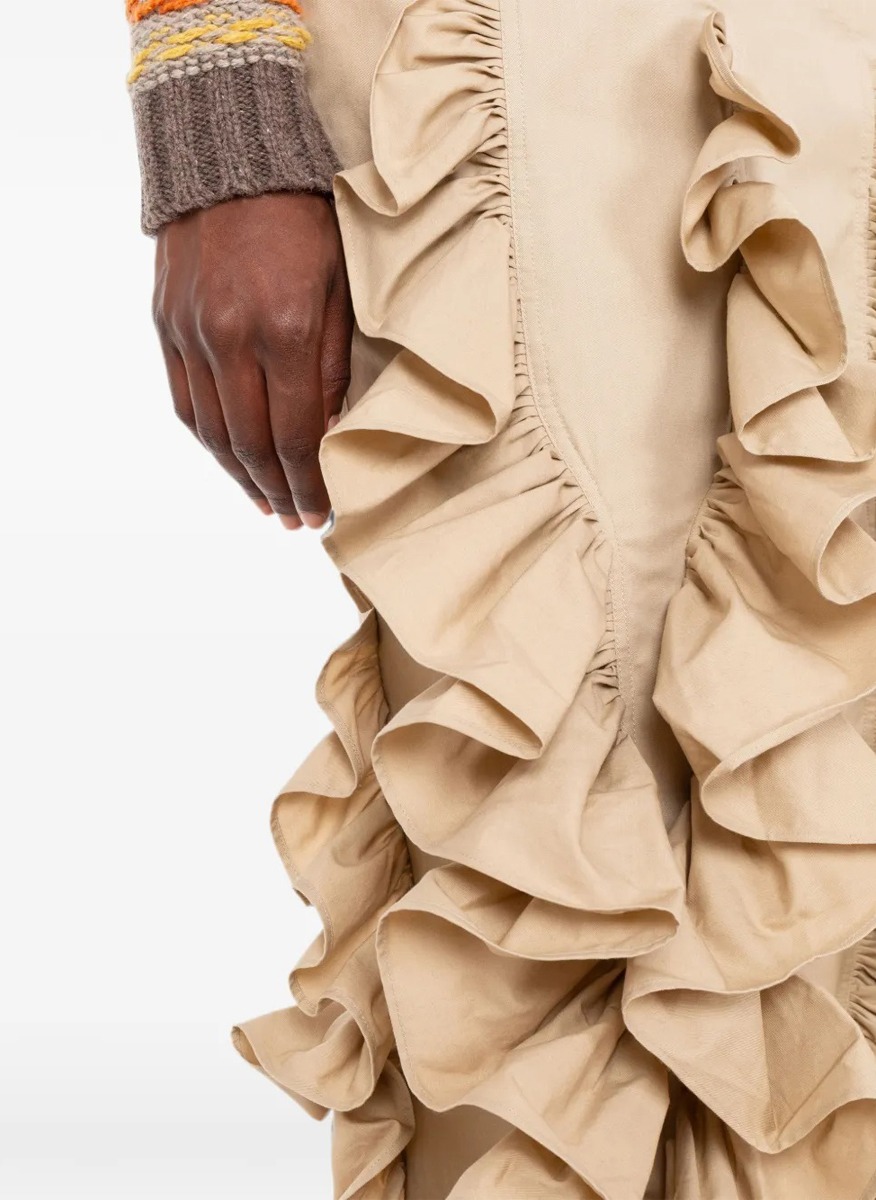  Moschino ruffled midi skirt