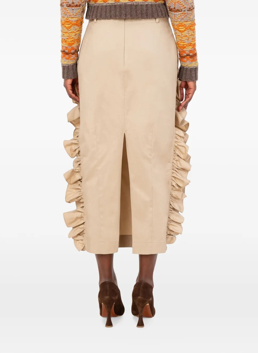  Moschino ruffled midi skirt