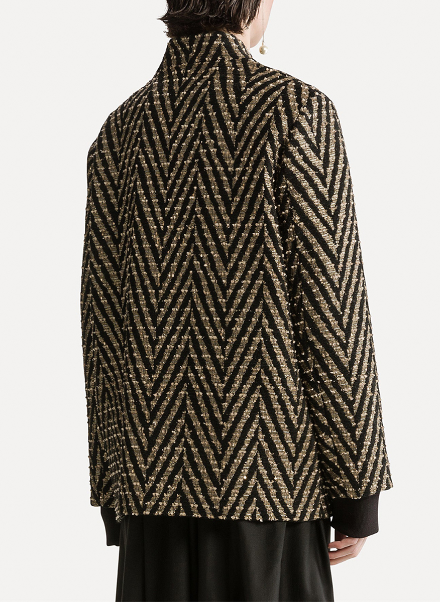 Палто със 'sparkling' мотив 'Oversized fit' forte_forte