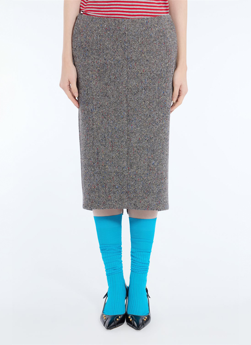 No21 tweed midi skirt