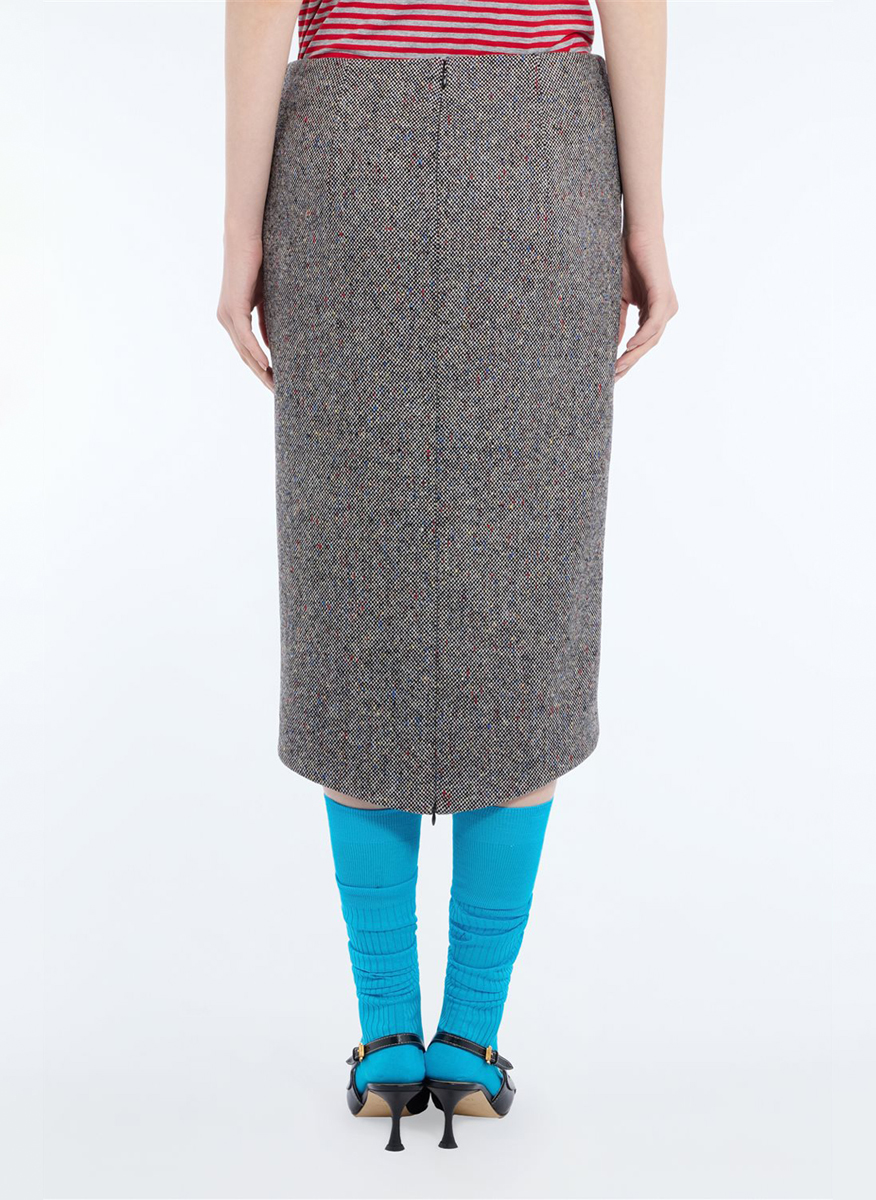No21 tweed midi skirt